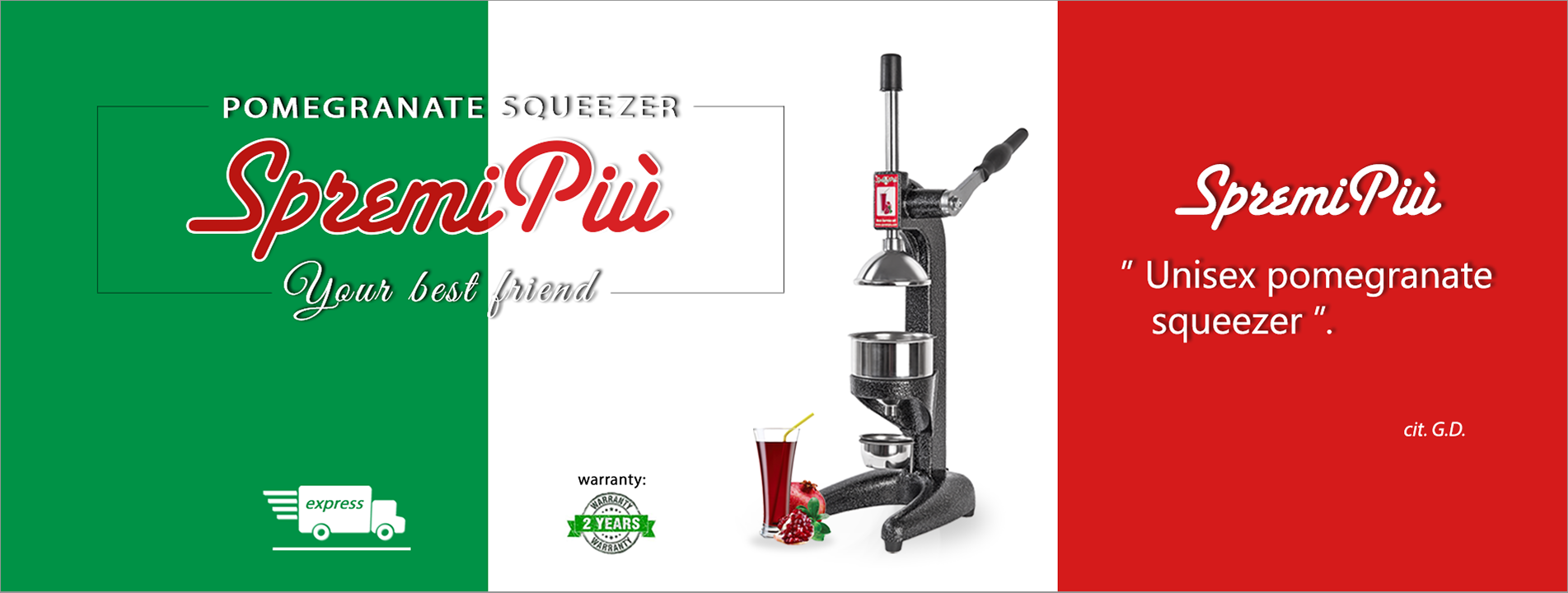 Spremipiù Professional stainless steel pomegranate squeezer and